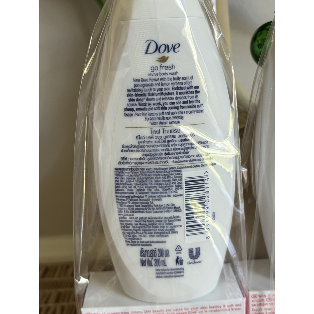 Lot (5) Dove Go Fresh Revive Body Wash and Bar Soap 2-PC Beauty Set 6.76 Fl Oz - Picture 3 of 6